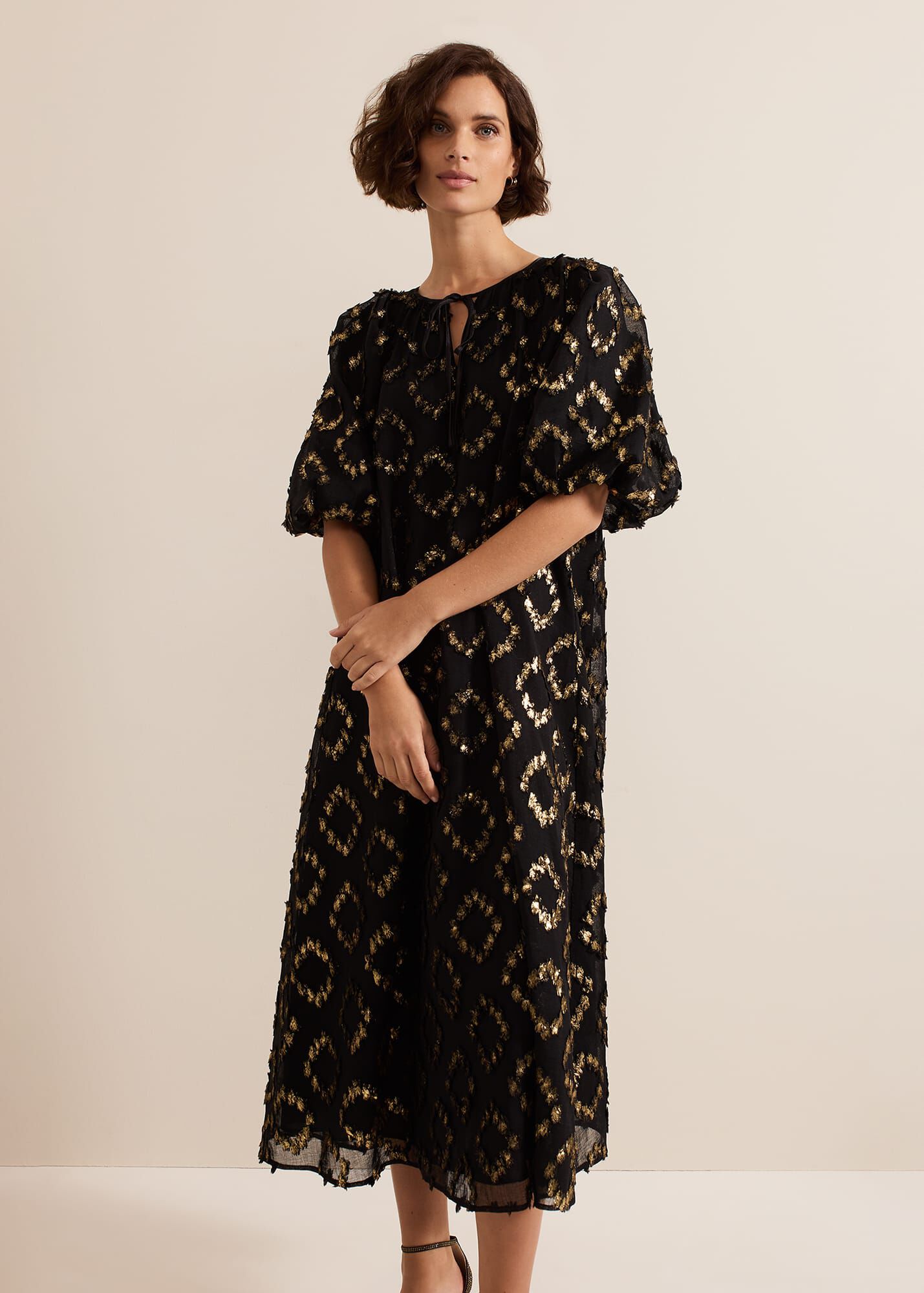 Pitch Black Perfect Textured Dress