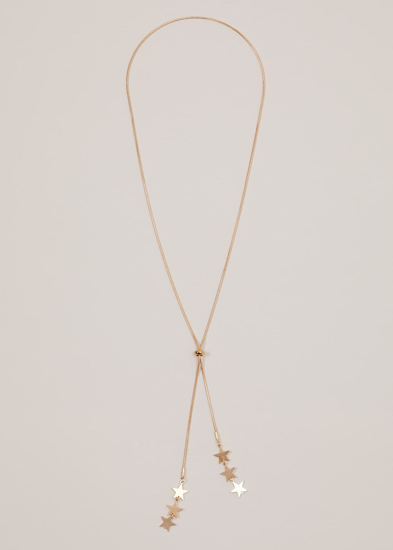 Gold Star Lariat Necklace