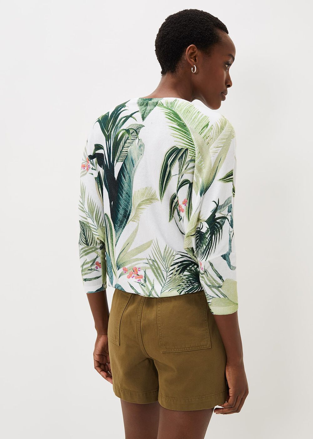 Johanna Cotton Palm Print Jumper