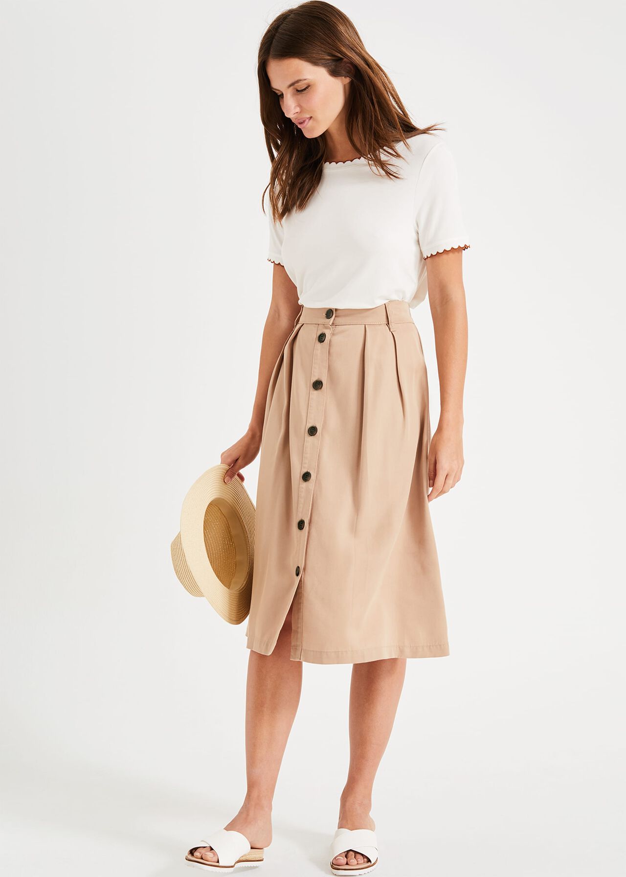 Bel-Marie Button Skirt