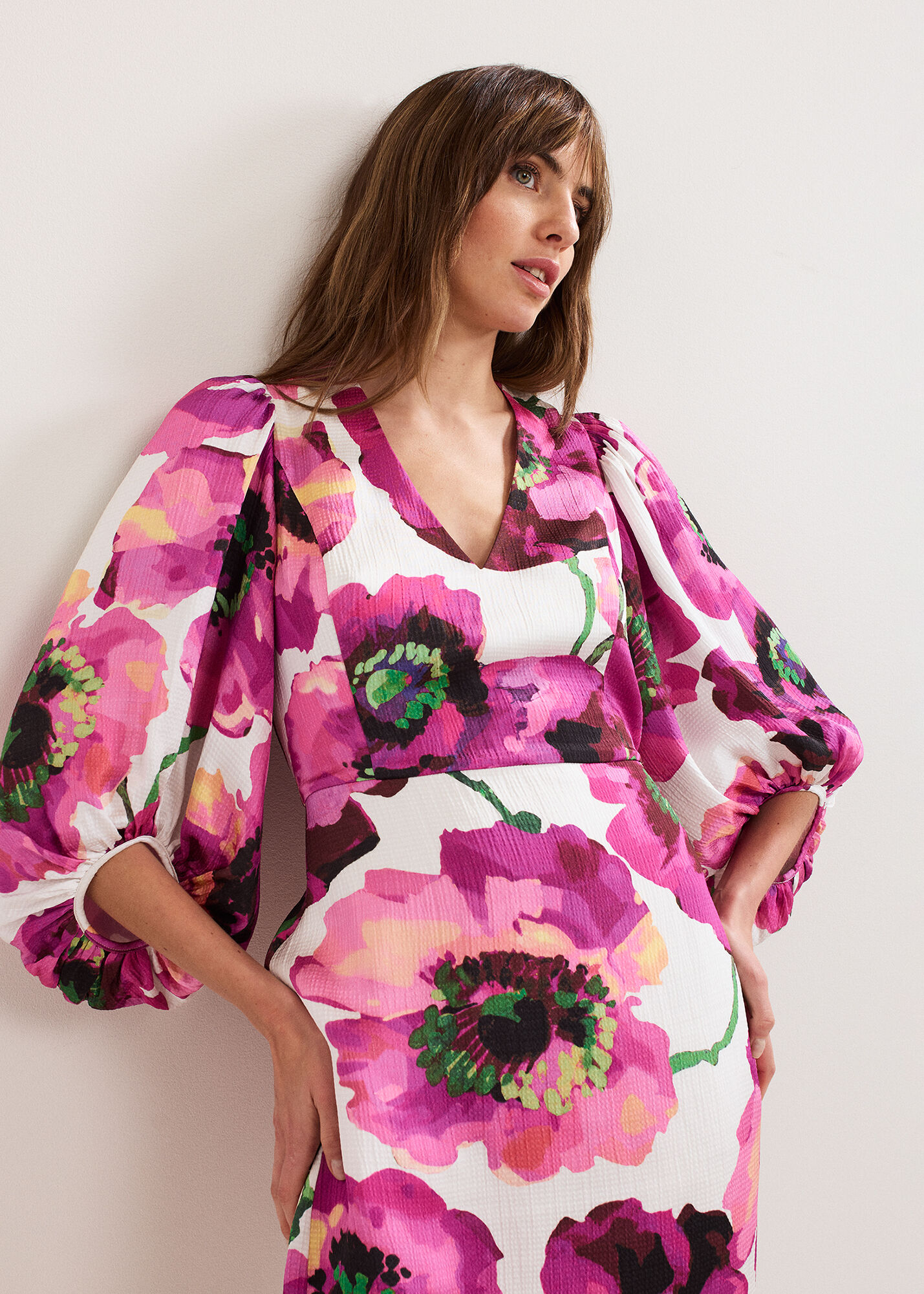 【関税込】PhaseEight ワンピース☆Fiona Floral Puff Sleeve Mi Fiona Floral Dress | Phase Eight UK |