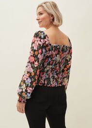 Esty Floral Square Neck Blouse