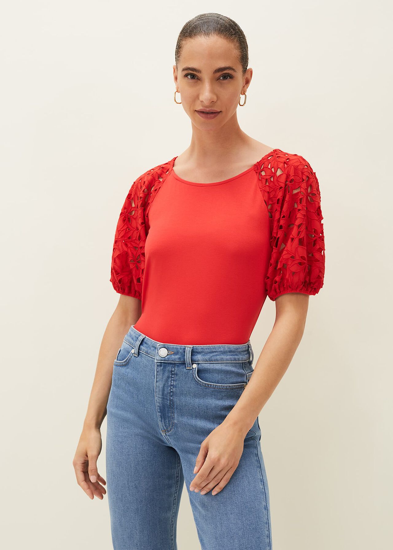 Elise Lace Sleeve Top