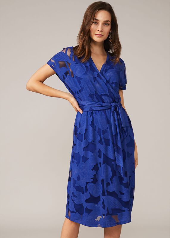 Eleanor Burnout Wrap Dress