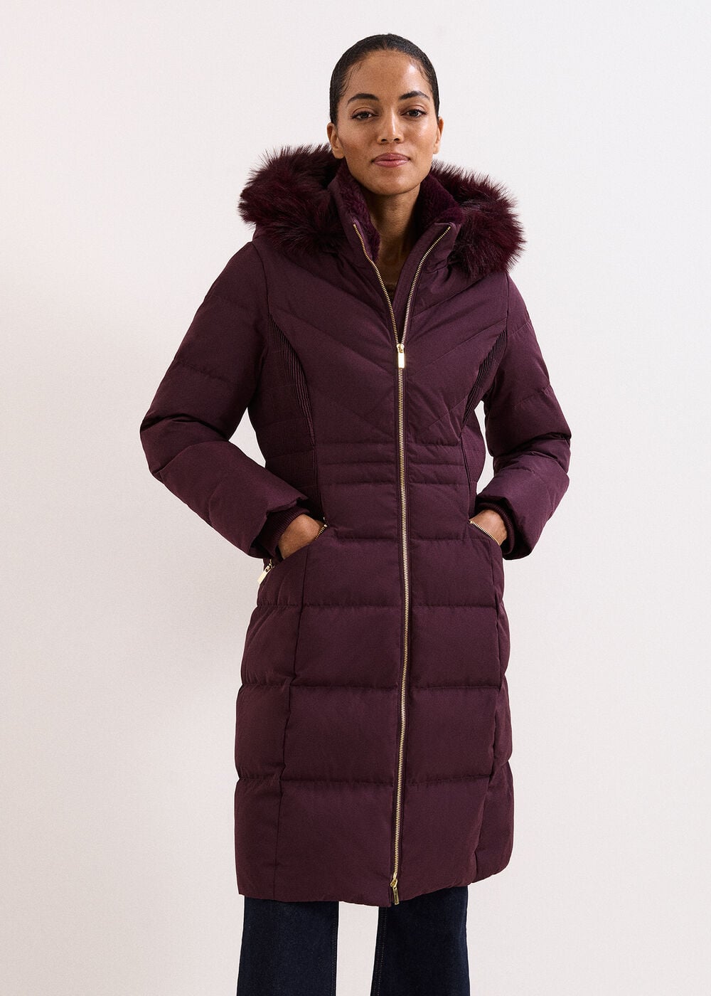 Amber Fur Hood Puffer Coat