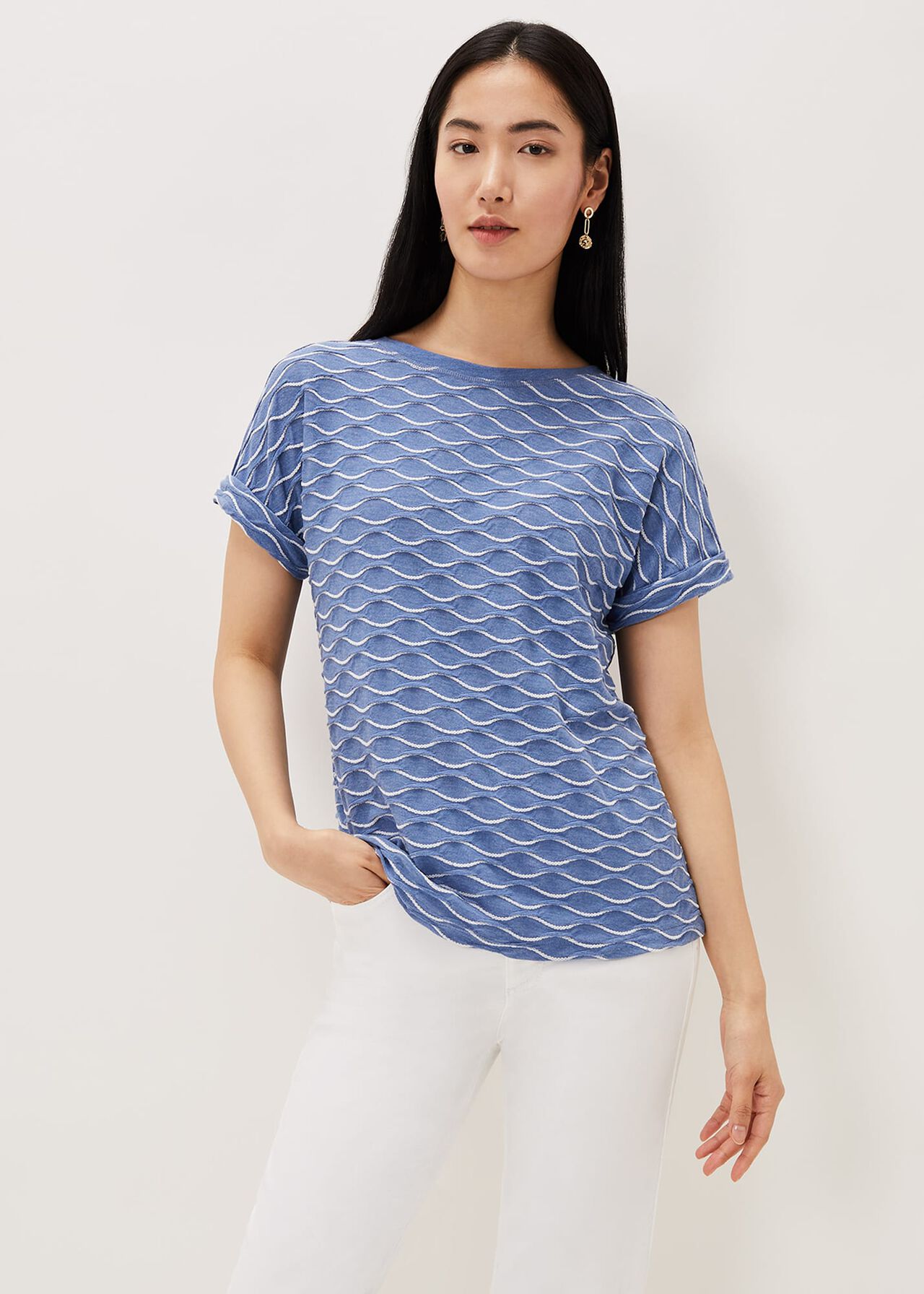 Clarissa Textured Ripple Top
