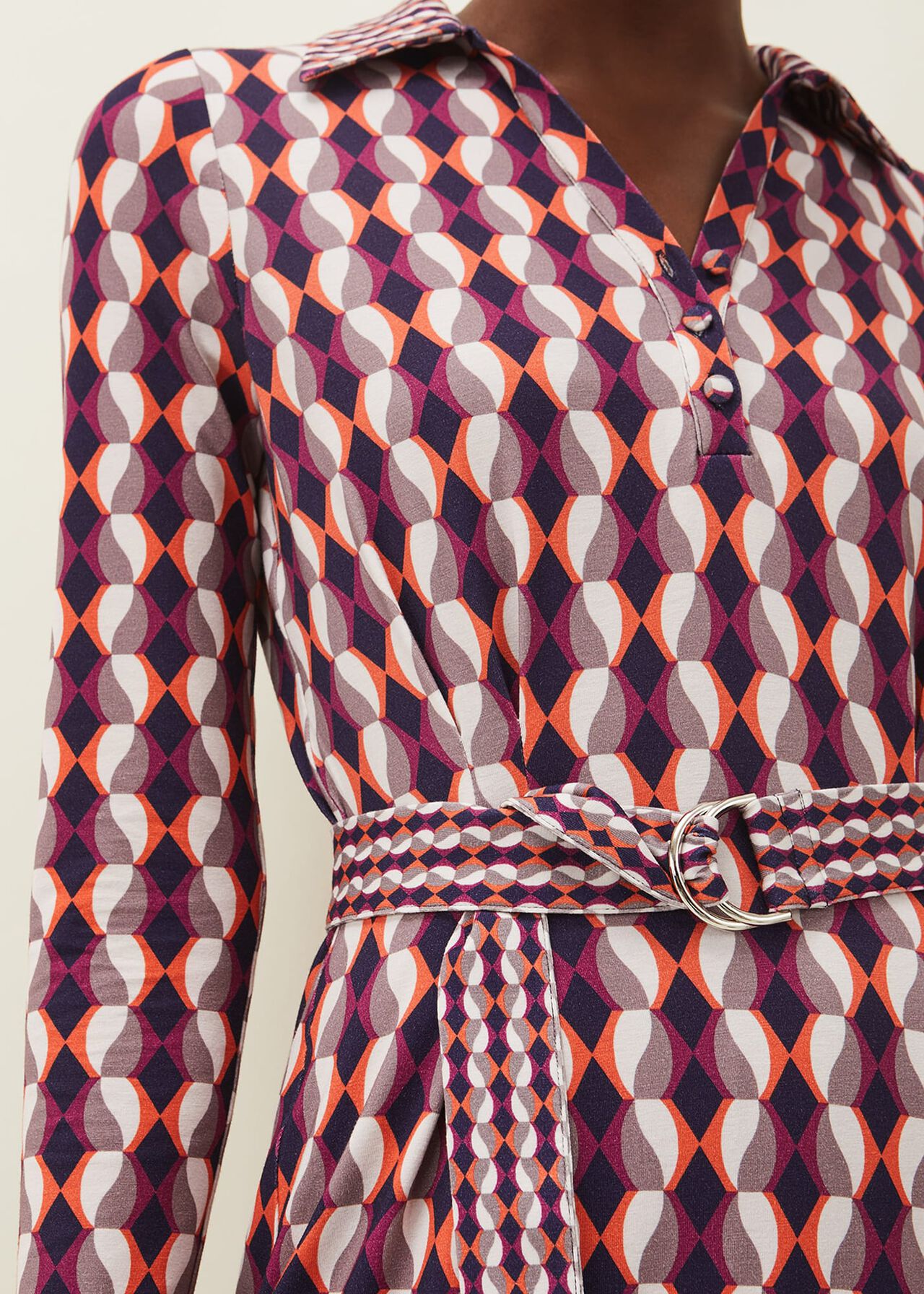 Elizza Geometric Print Dress