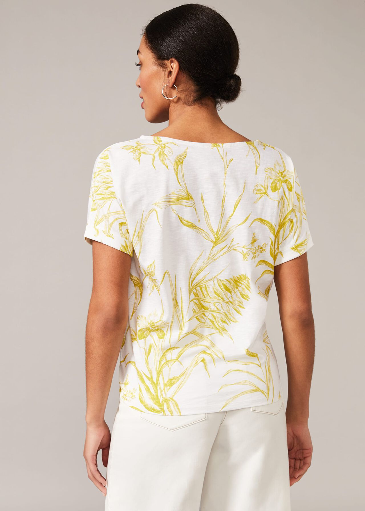 Anwen Orchid Stencil Floral Top