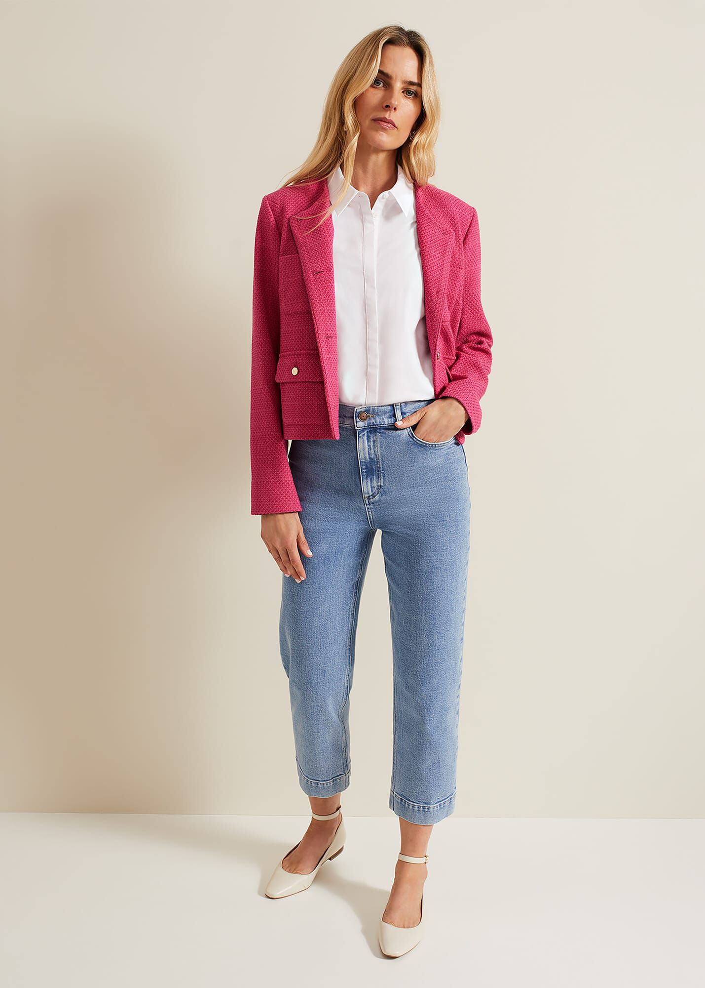 Pink Boucle Sparkle Jacket