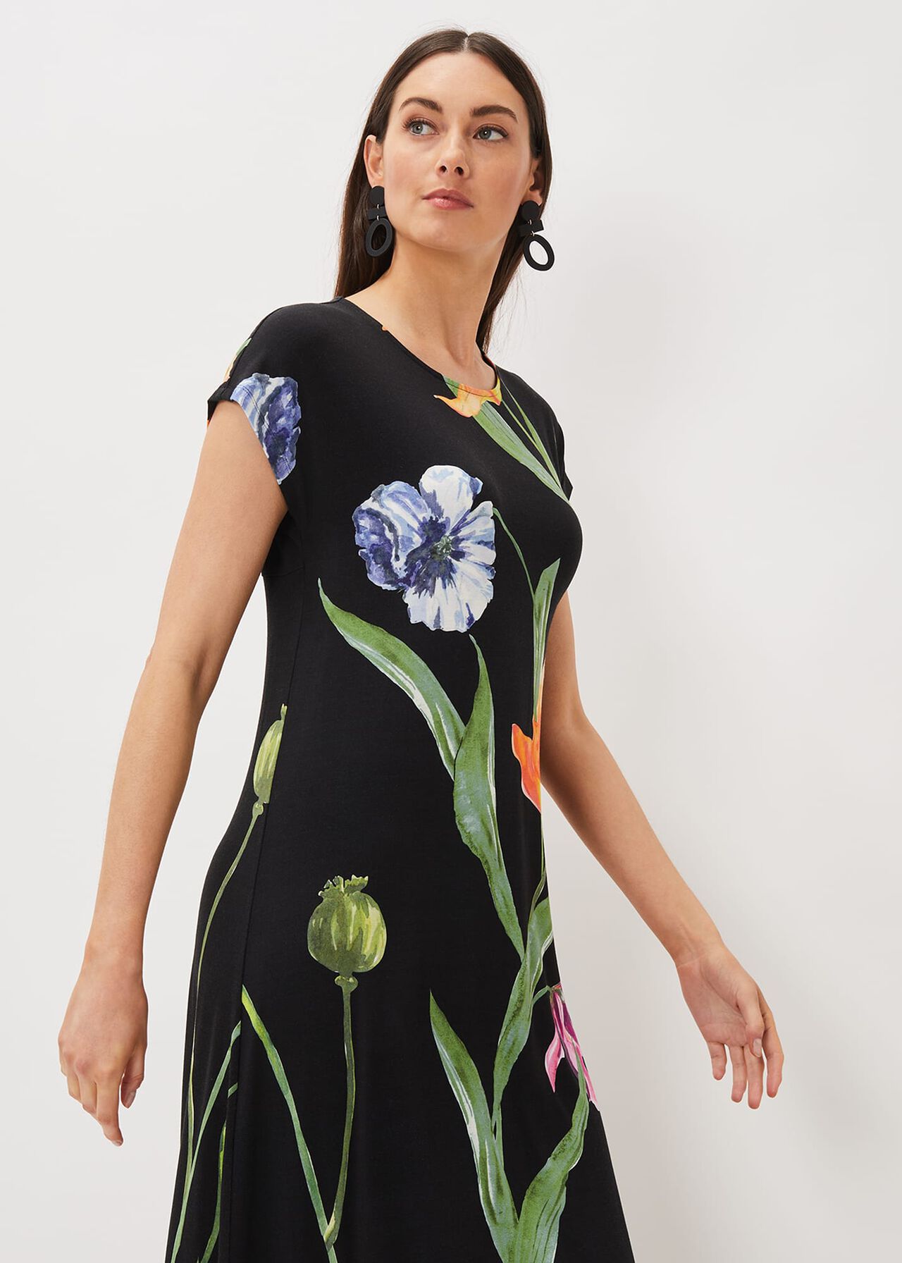 Aylie Jersey Large Florals Maxi Dress