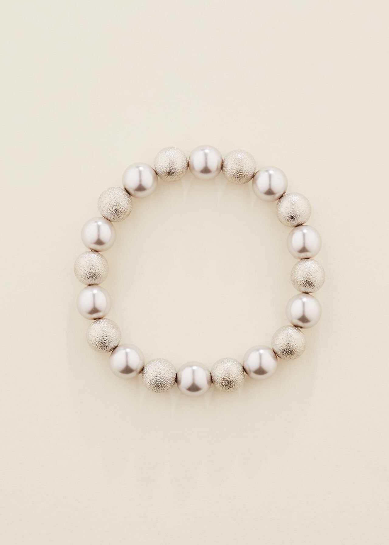 Pearl And Bead Stretch Bracelet