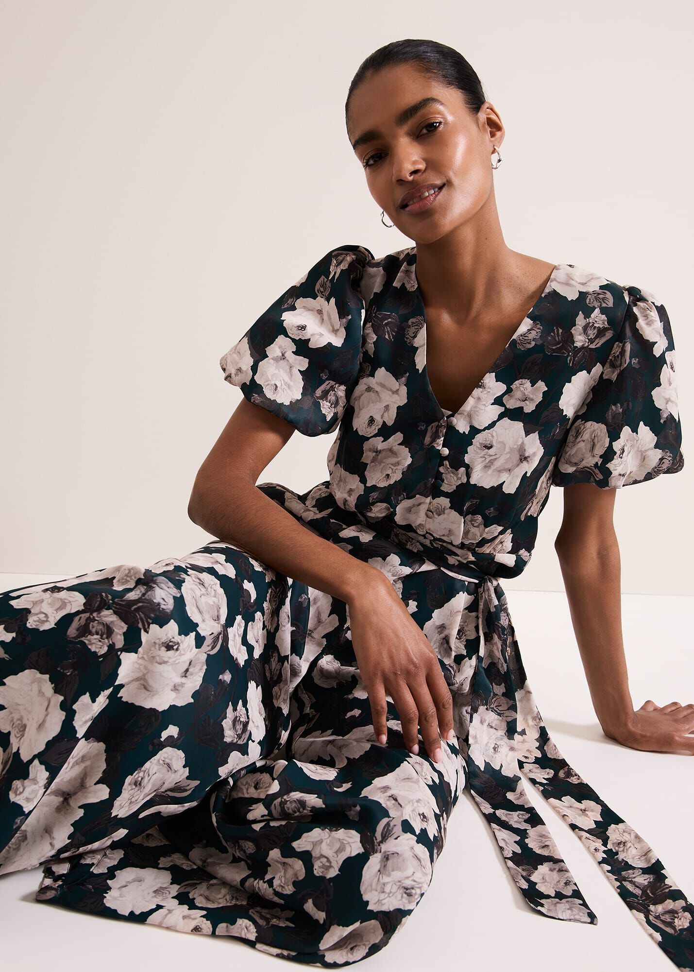 Myron Floral Wide Leg Jumpsuit | Phase Eight ROW |