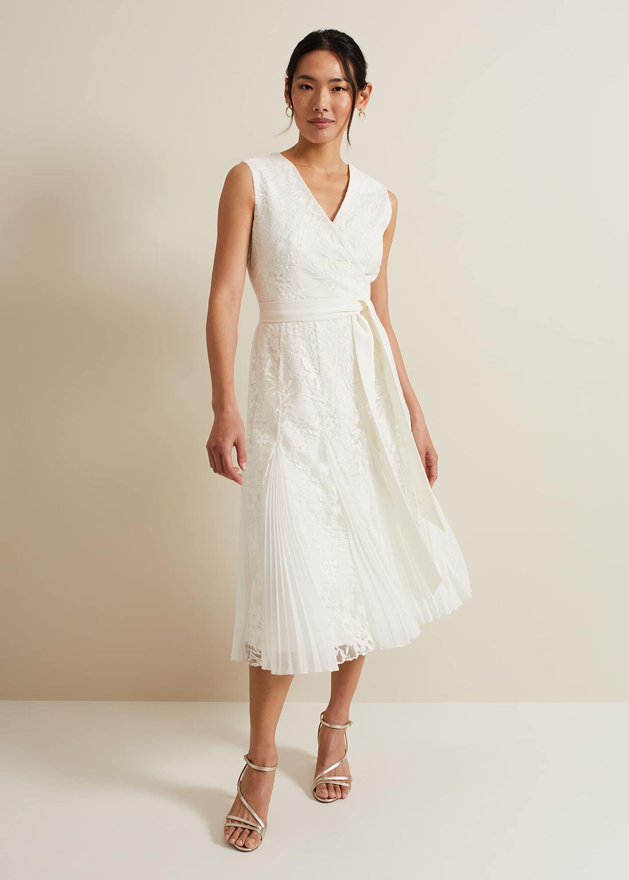 Caterina Embroidered Flared Wedding Dress Phase Eight