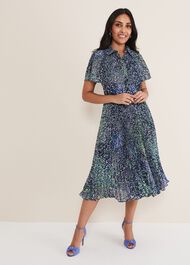 Petite Amelia Ditsy Shirt Midi Dress