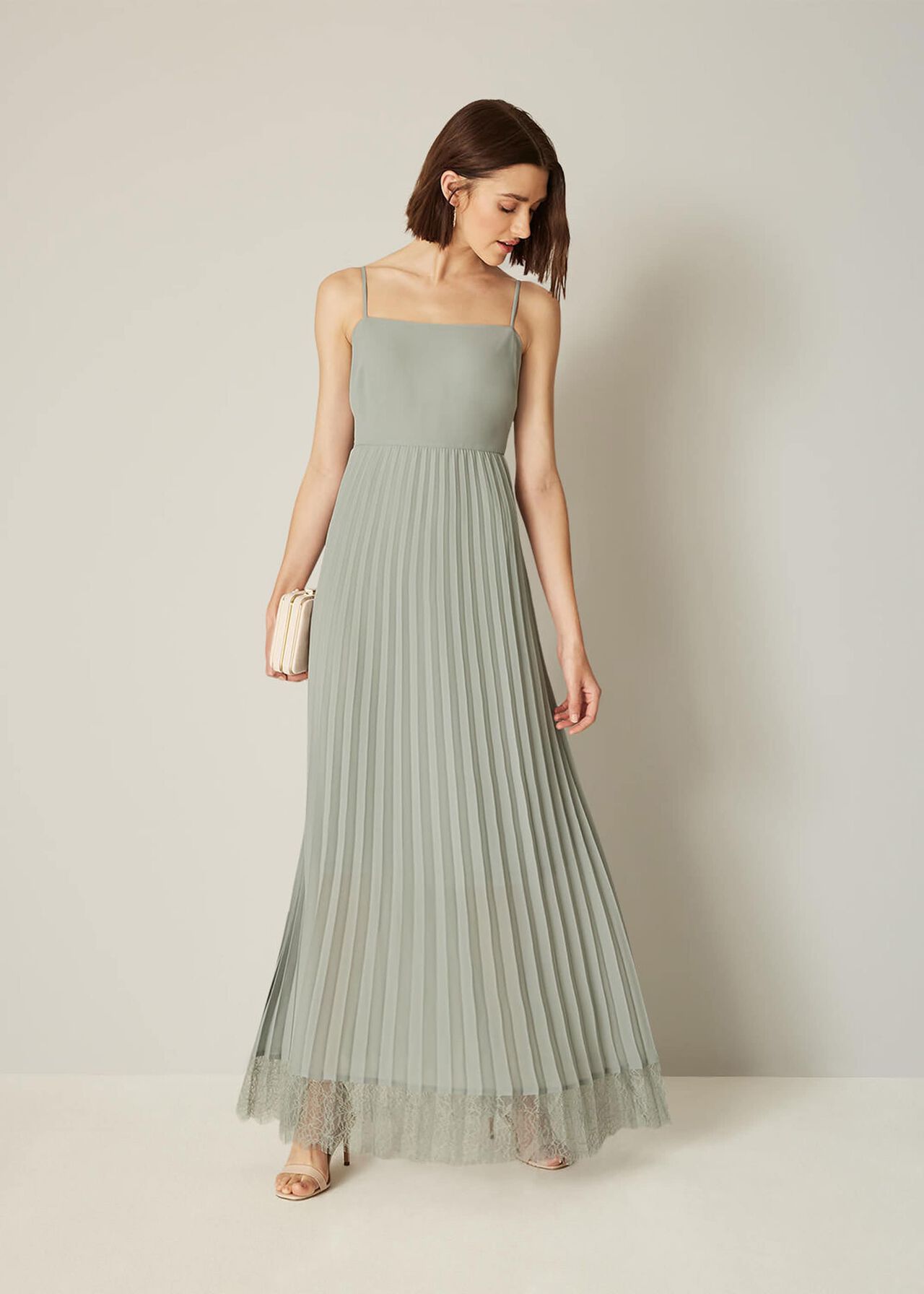Sabrina Lace Pleated Maxi Bridesmaid Dress | Phase Eight