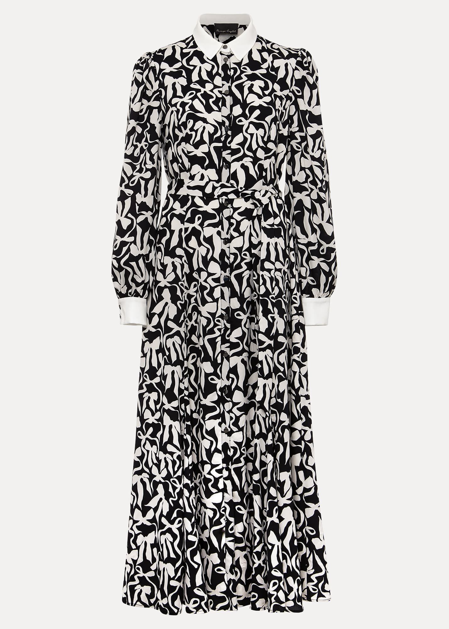 Phase Eight☆Bonnie Midi Dress ワンピース【UK発】 Bonnie Black Bow Shirt Midi Dress | Phase Eight ROW |