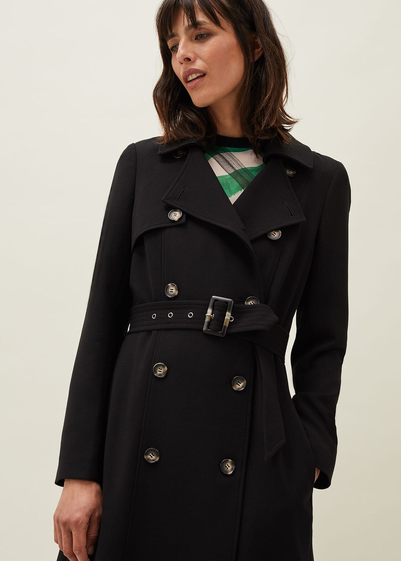 Emmy Pleat Back Trench Coat