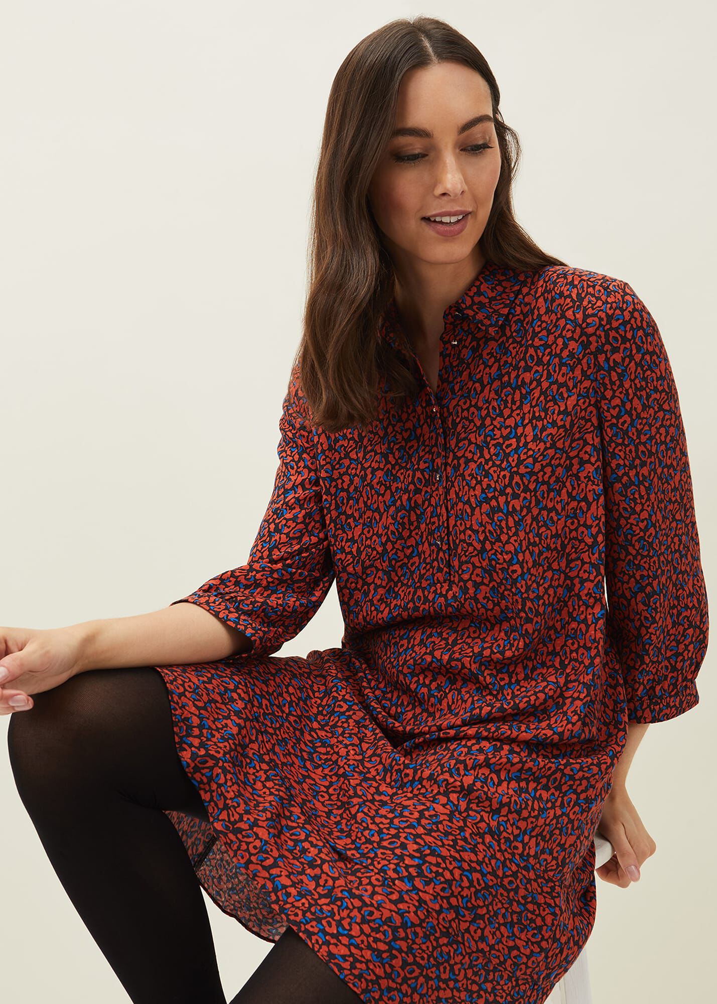 Oasis red 2025 leopard print dress