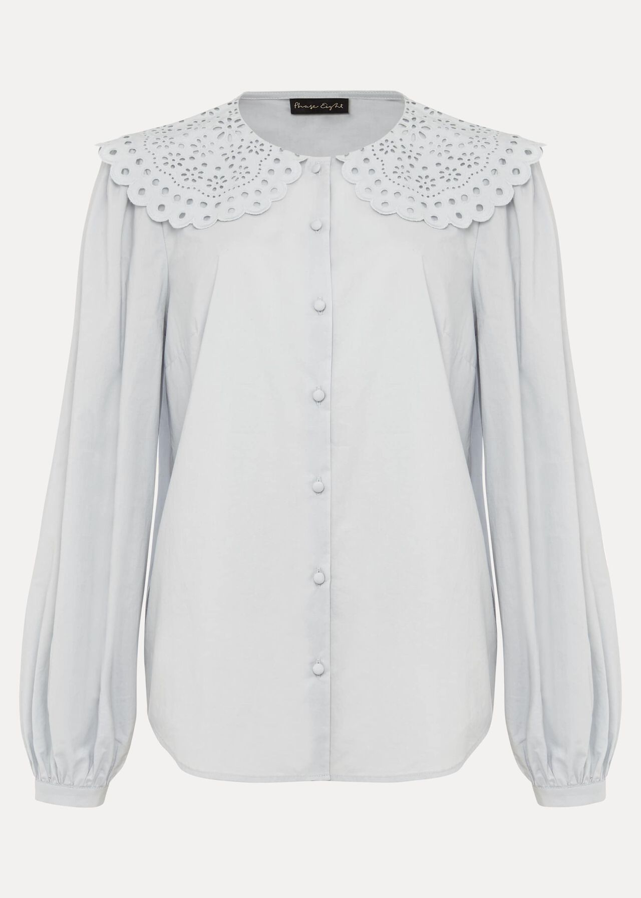 Amelia Oversized Embroidered Collar Blouse