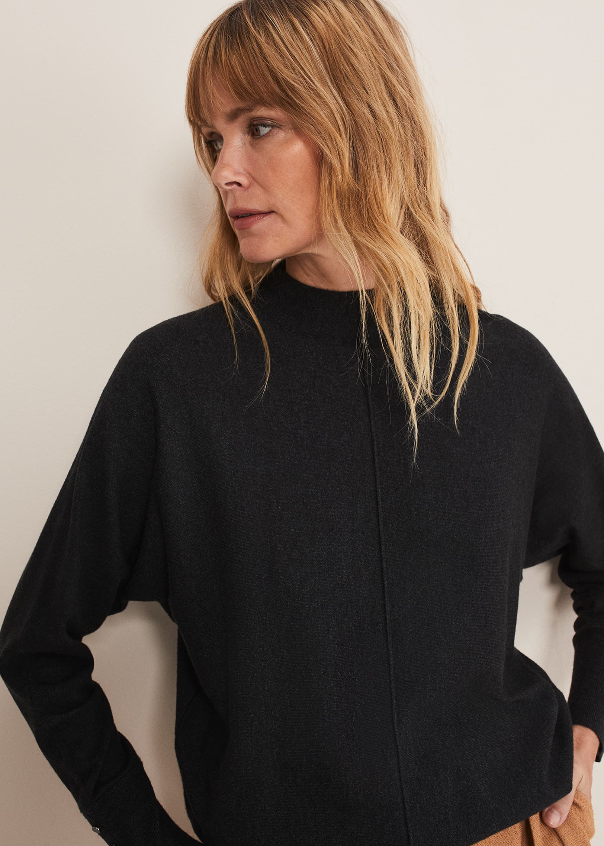 Button cuff sweater store