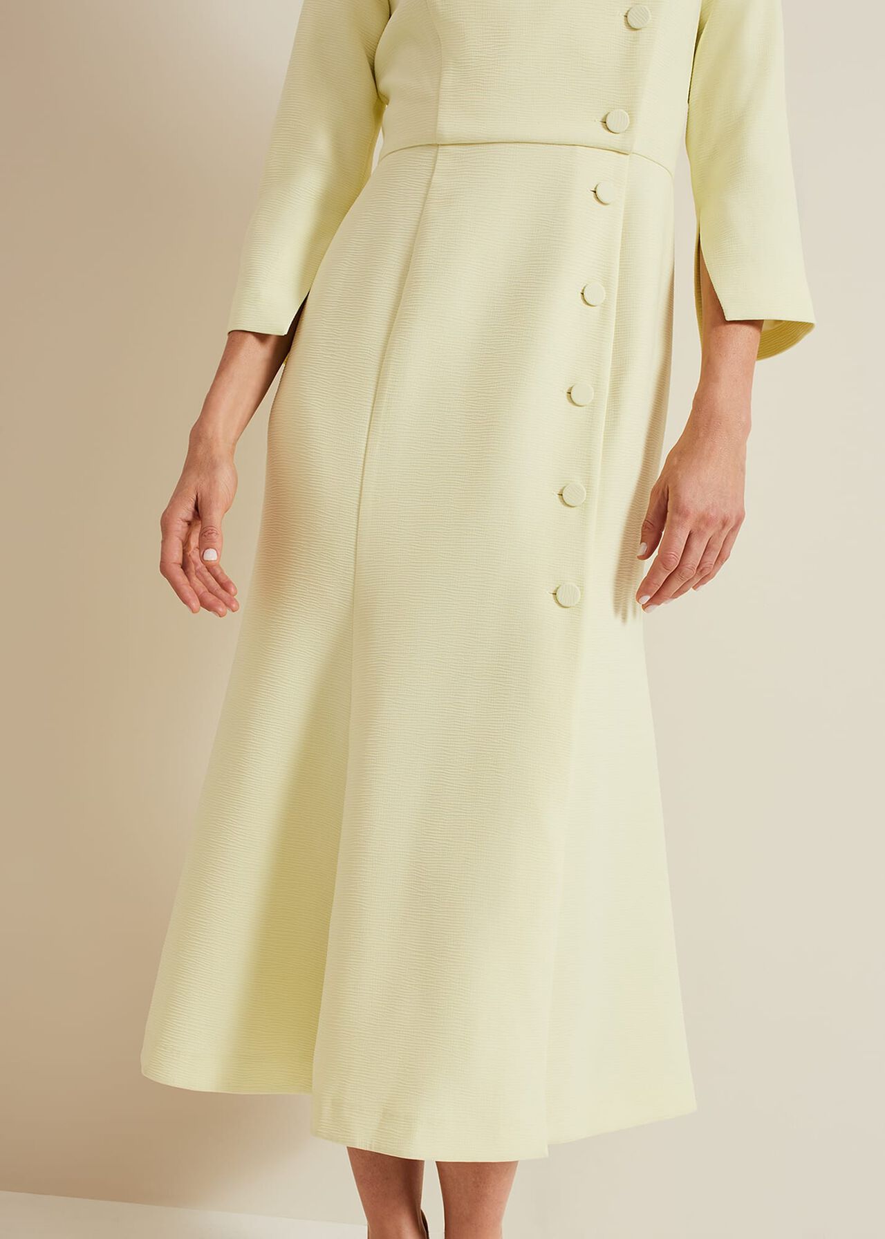 Sienna Tux Button Midi Dress