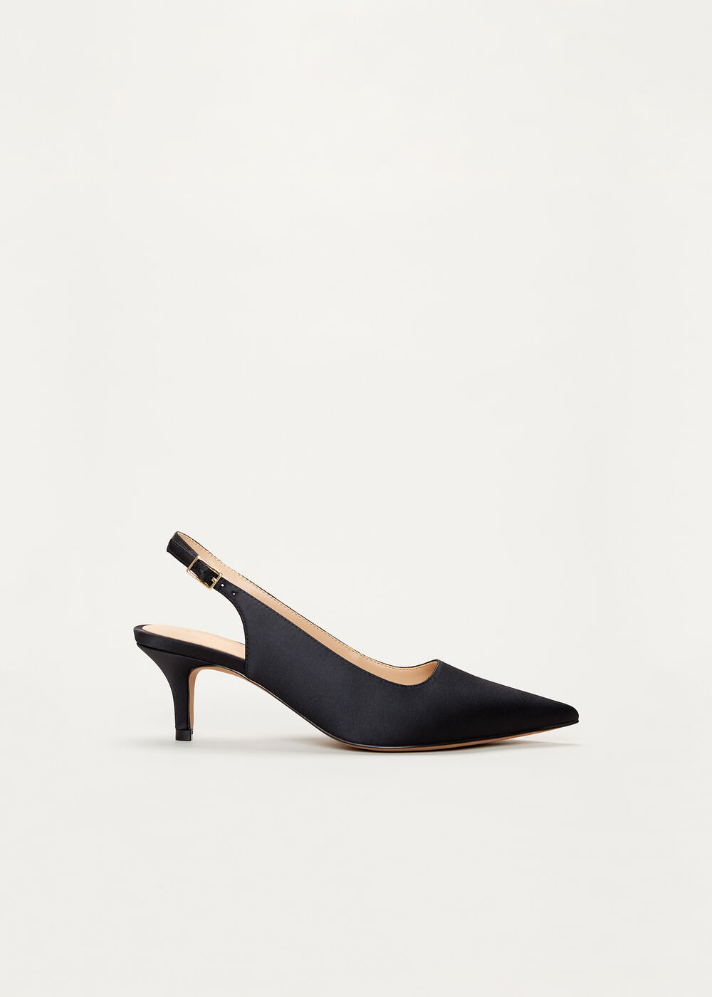 Satin Slingback Heeled Shoes