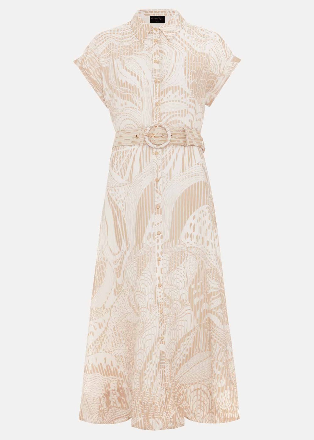 Petite Mandi Abstract Shirt Dress