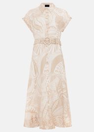 Petite Mandi Abstract Shirt Dress