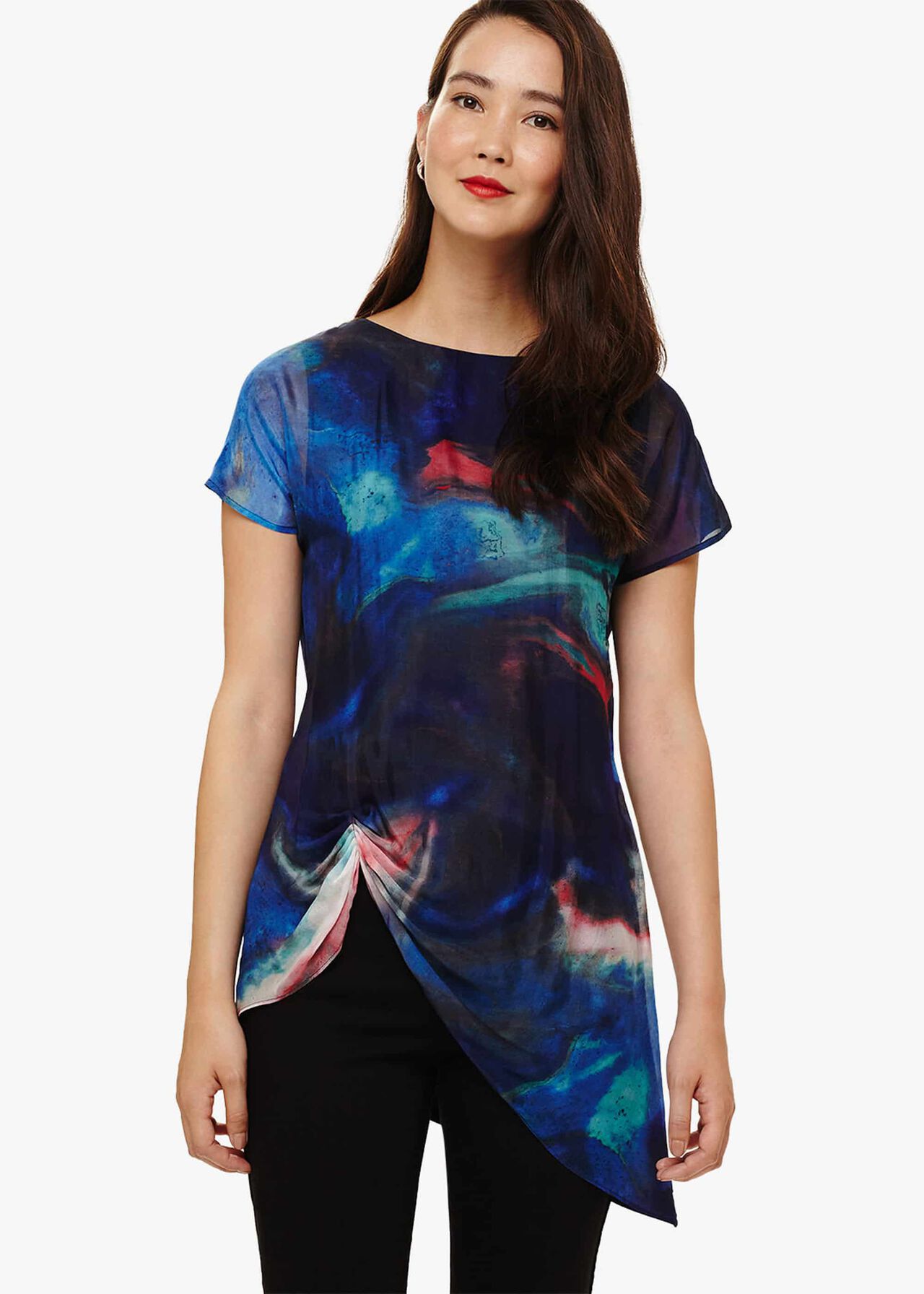 Aurora Print Tunic Top