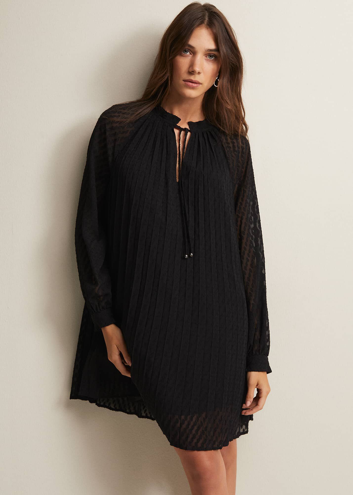 Nikkita Pleated Swing Mini Dress