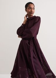 Natalie Burgundy Shirt Dress