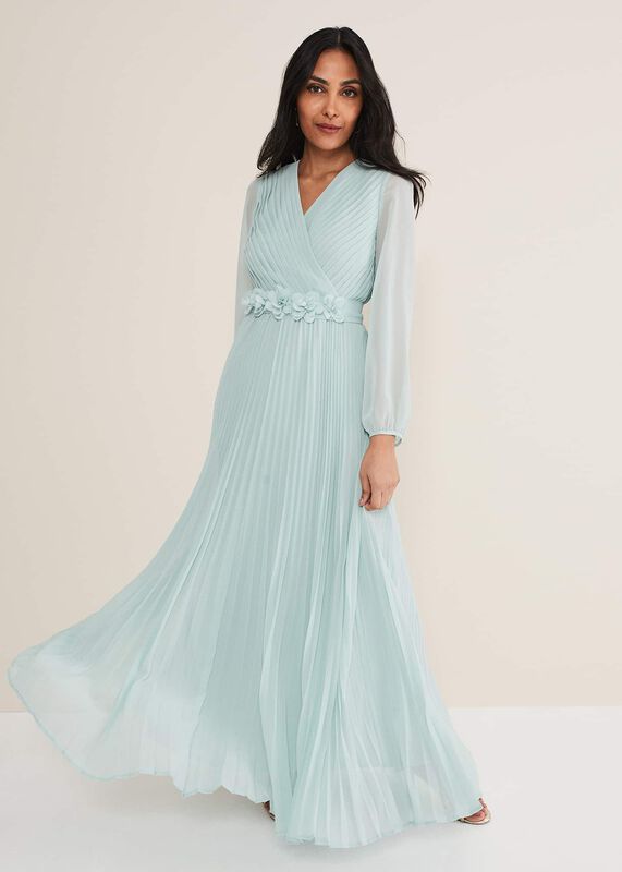 Petite Alecia Pleated Maxi Dress
