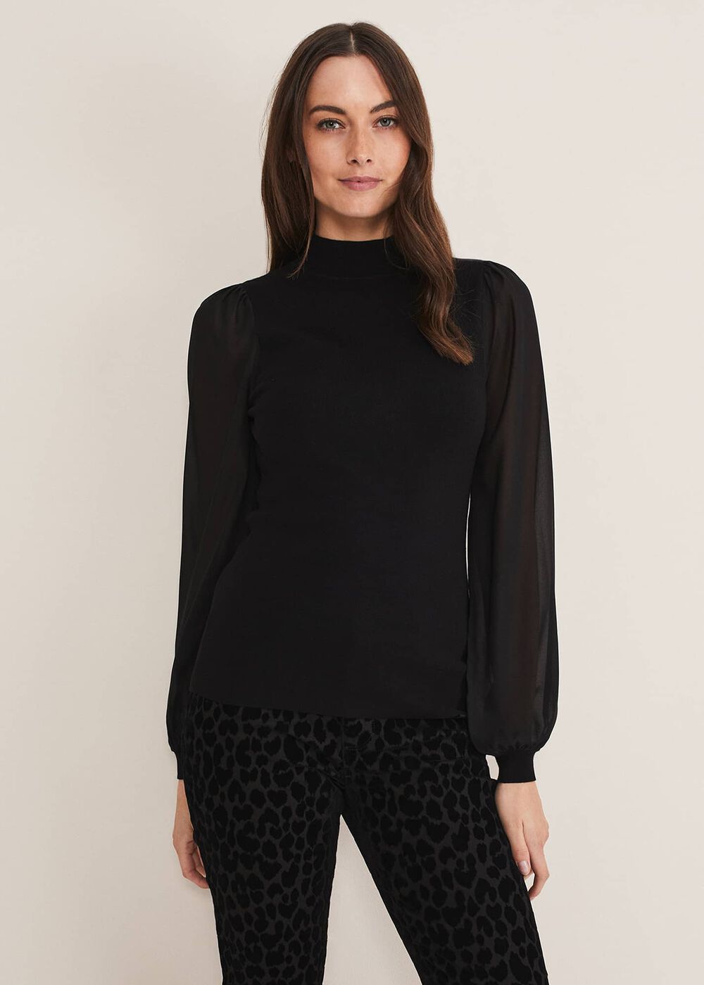 Eliza Chiffon Sleeve Knit