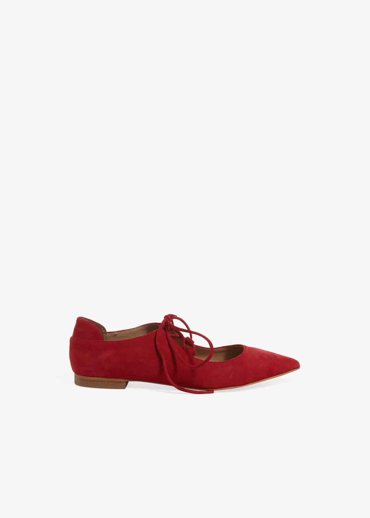 Fran Tie Front Flat Leather Shoes