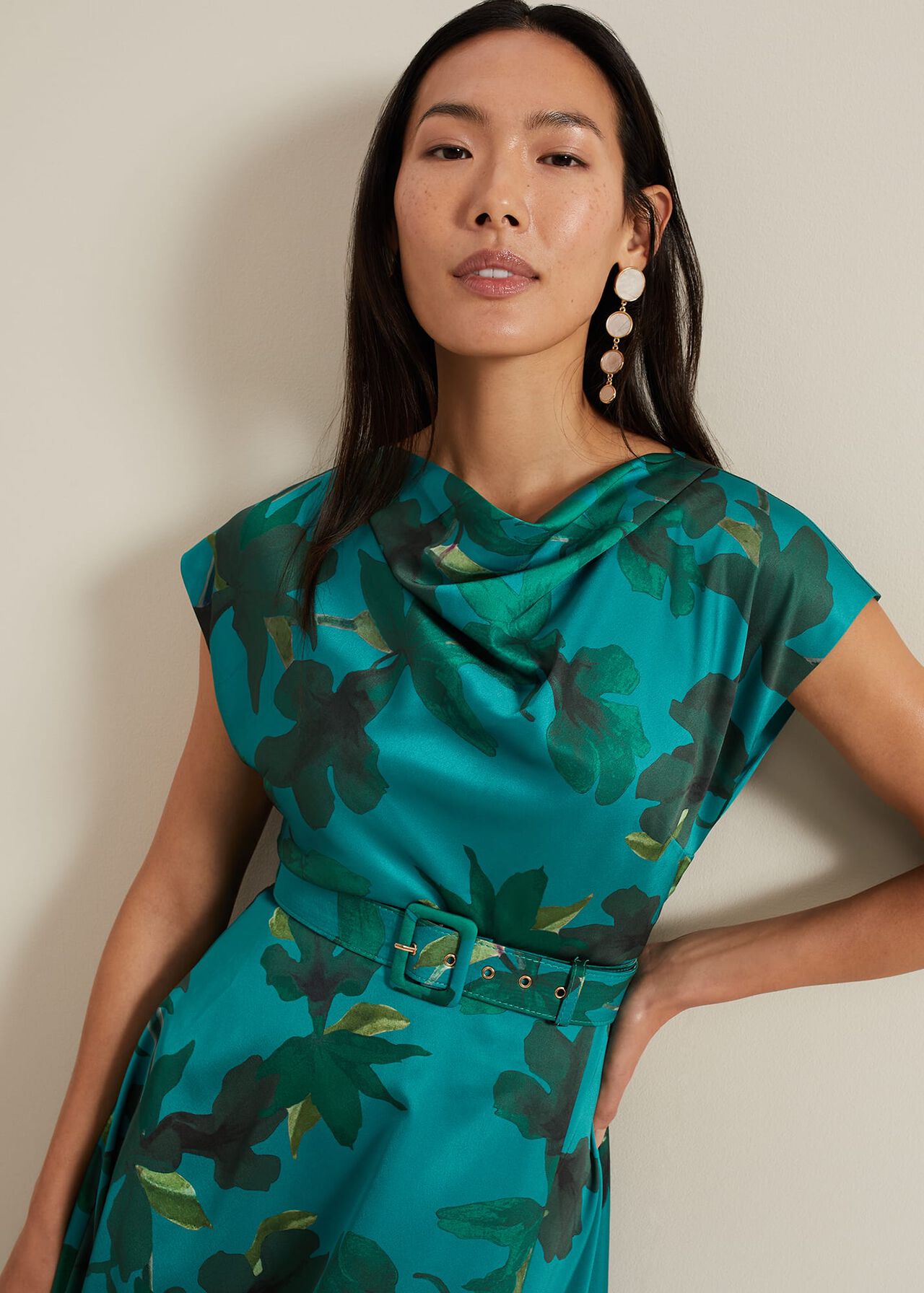 Sabrianna Print Midi Dress