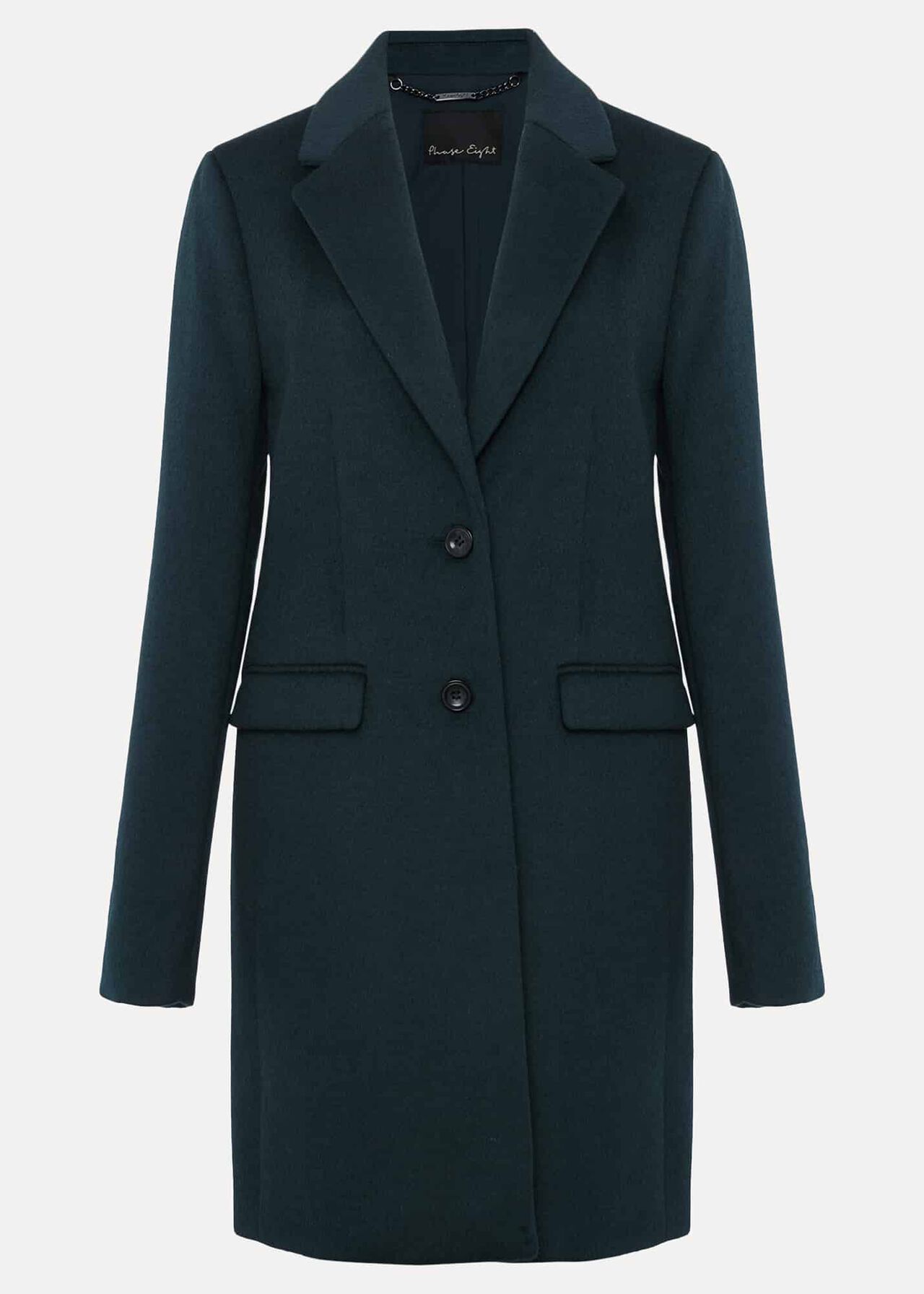 Lydia Forest Green Wool Smart Coat