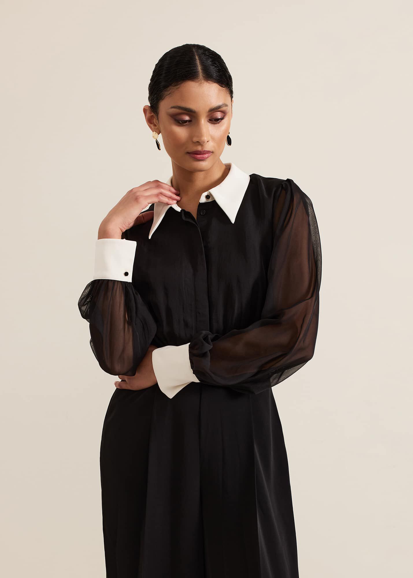 Shirt collar jumpsuit hot sale