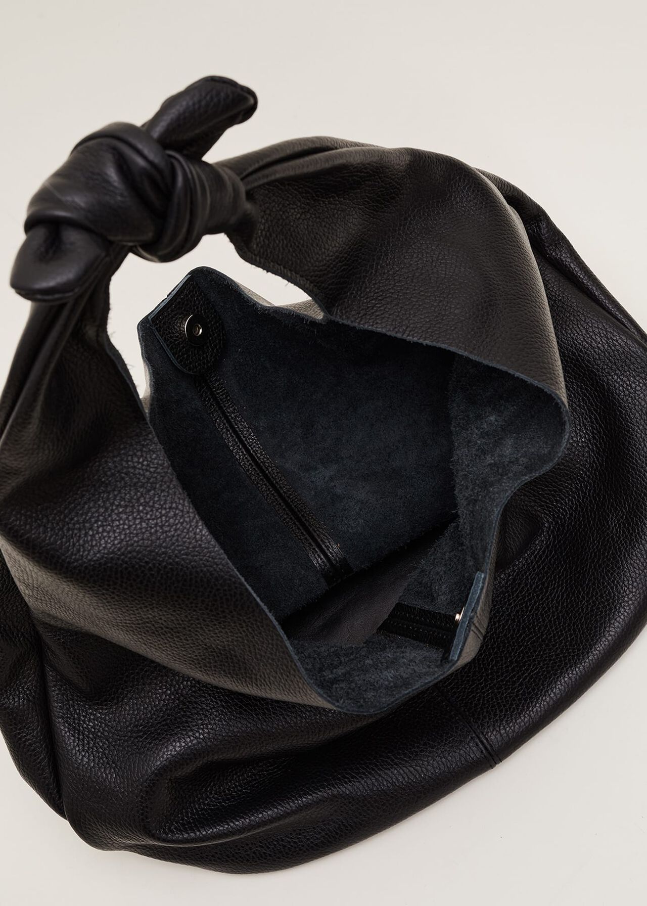 Leather Hobo Slouch Bag