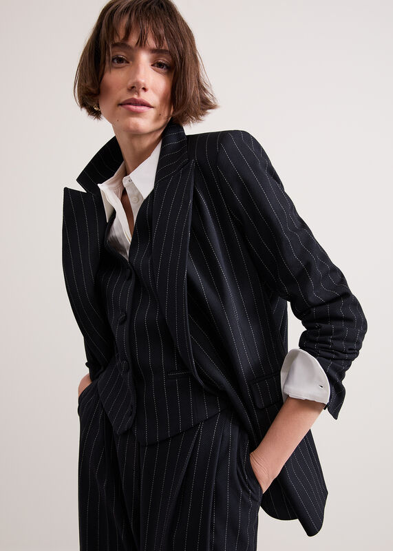Pia Pinstripe Blazer