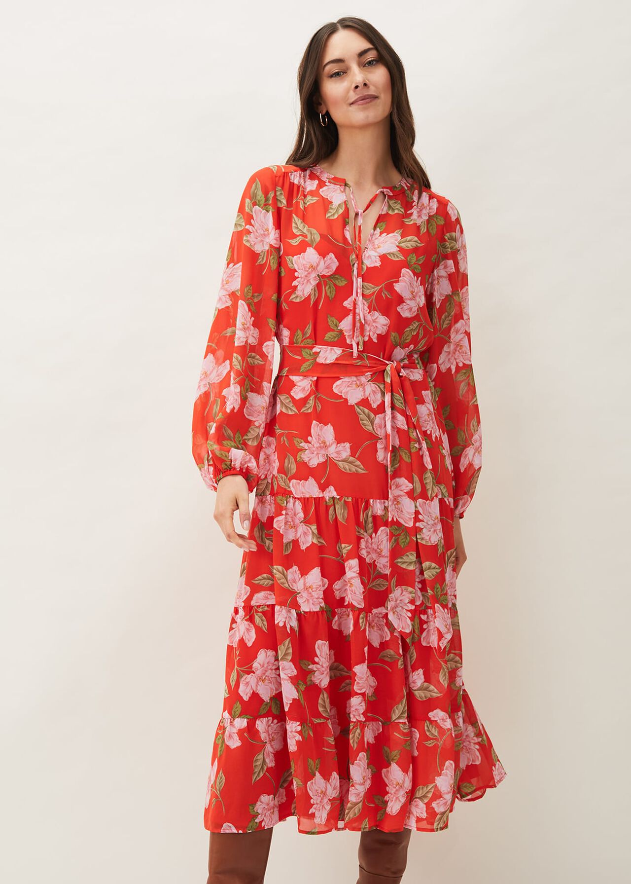 Philippa Floral Chiffon Maxi Dress