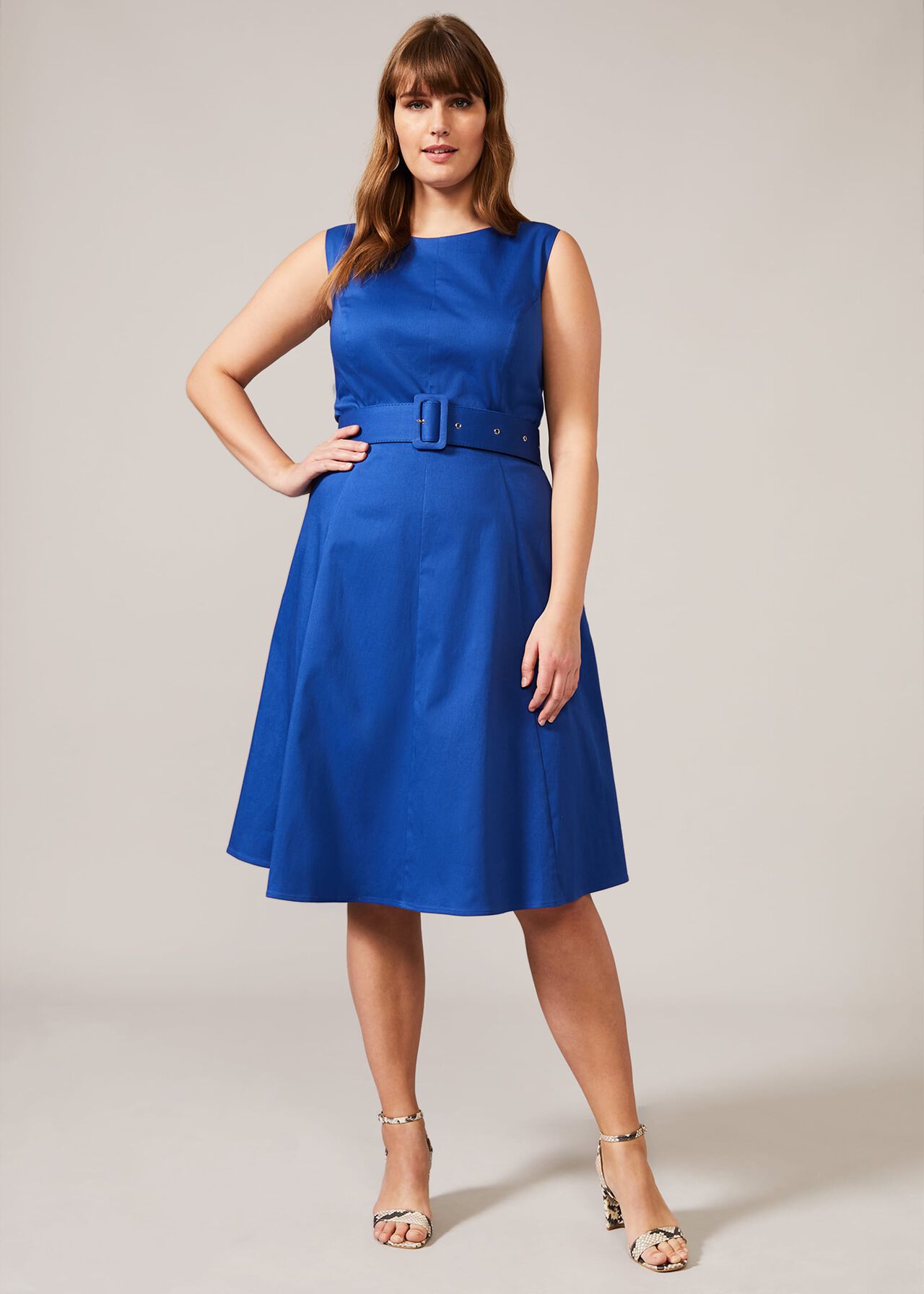 Blair Belted Fit And Flare Dress | Phase Eight