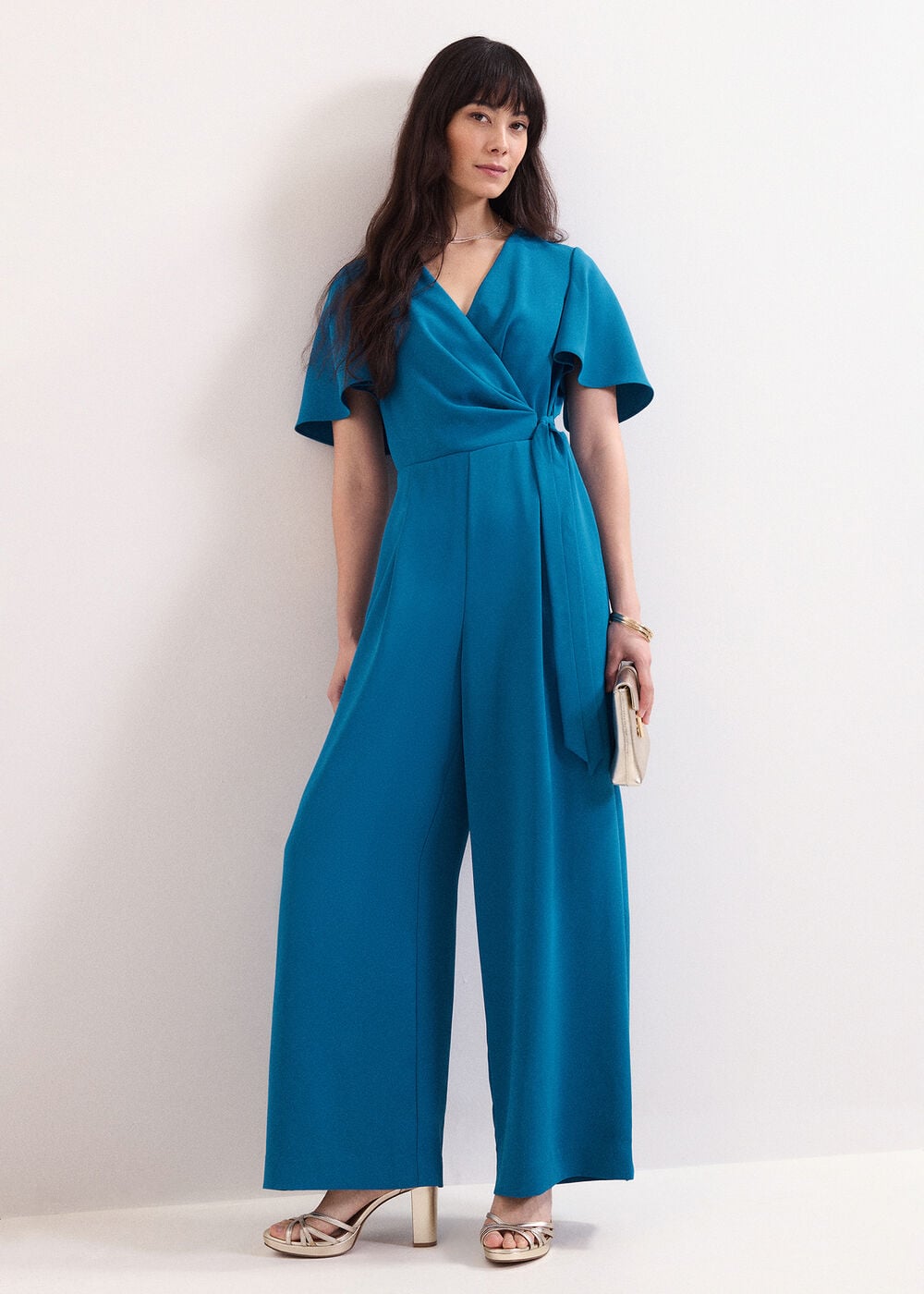 Julissa Blue Wide Leg Jumpsuit