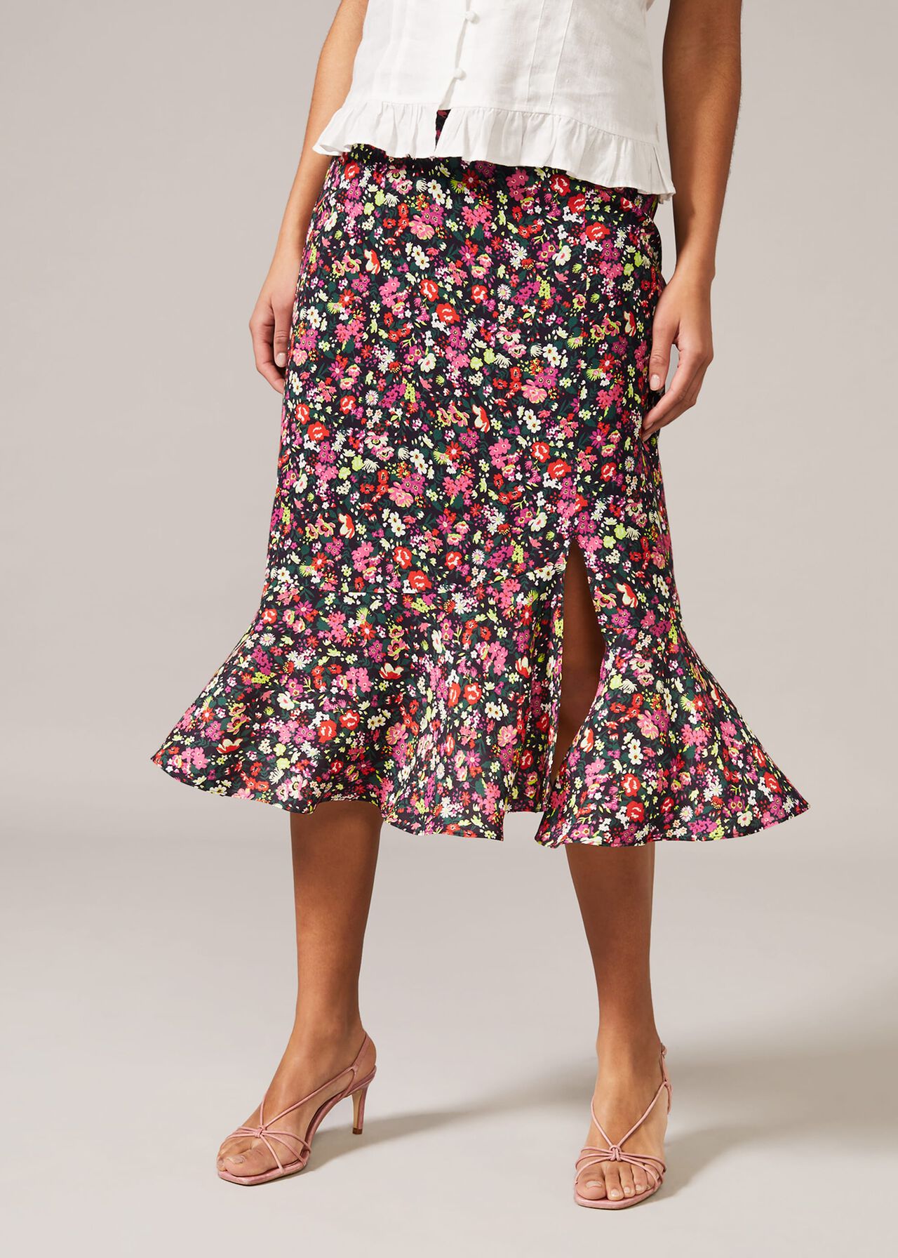 Libertine Floral Midi Skirt