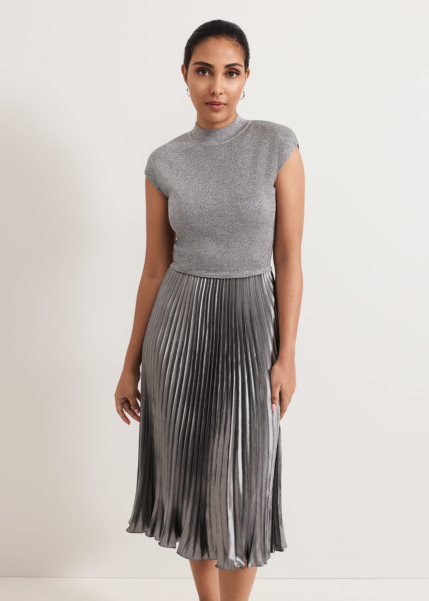 Petite Jayla Metallic Knit Dress