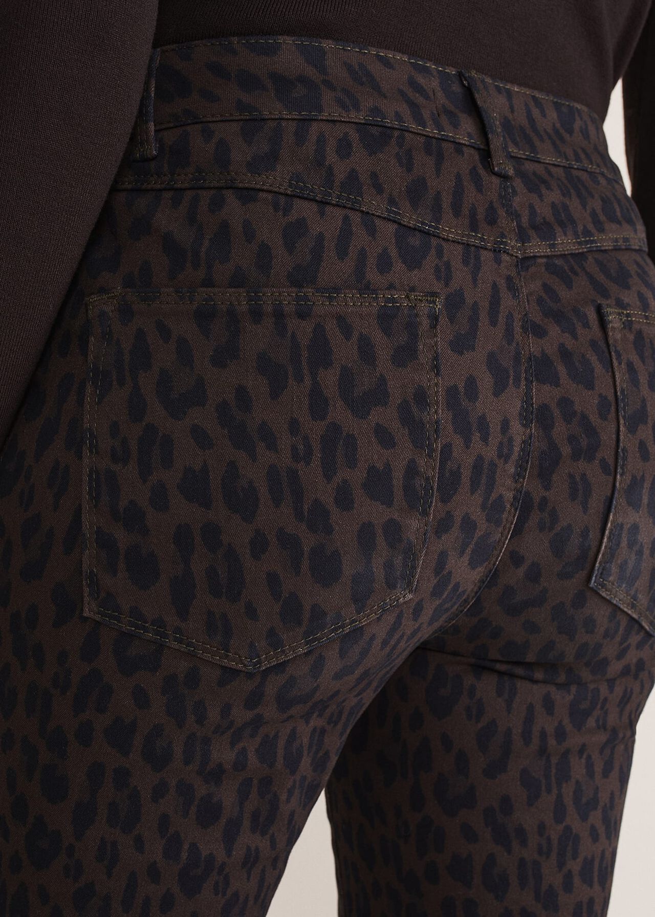 Ramona Leopard Print Straight Leg Jean
