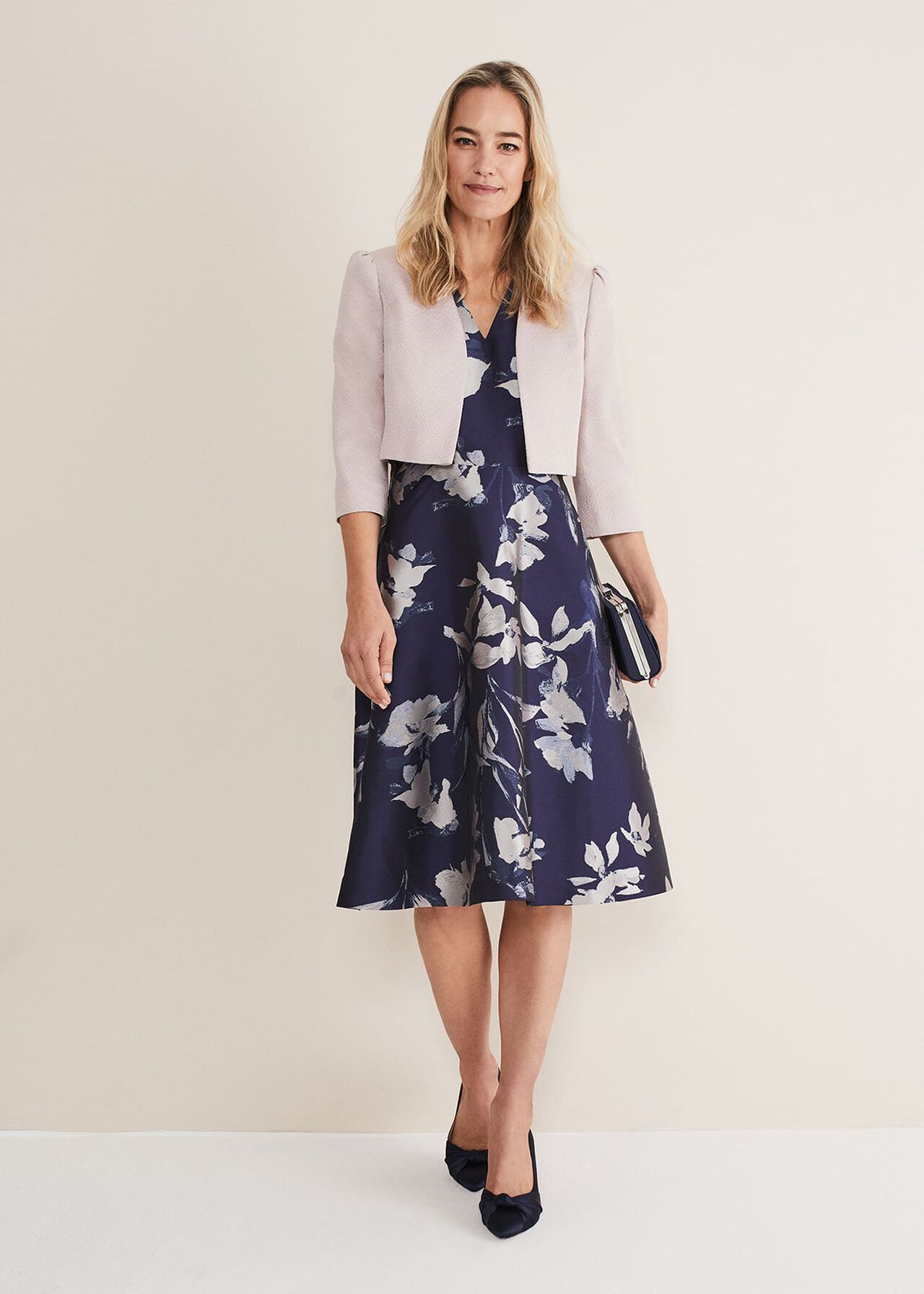 Satin Knot Front Court Shoe