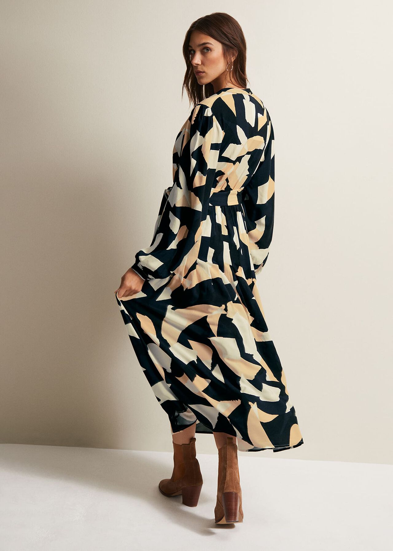 Callie Abstract Midi Dress
