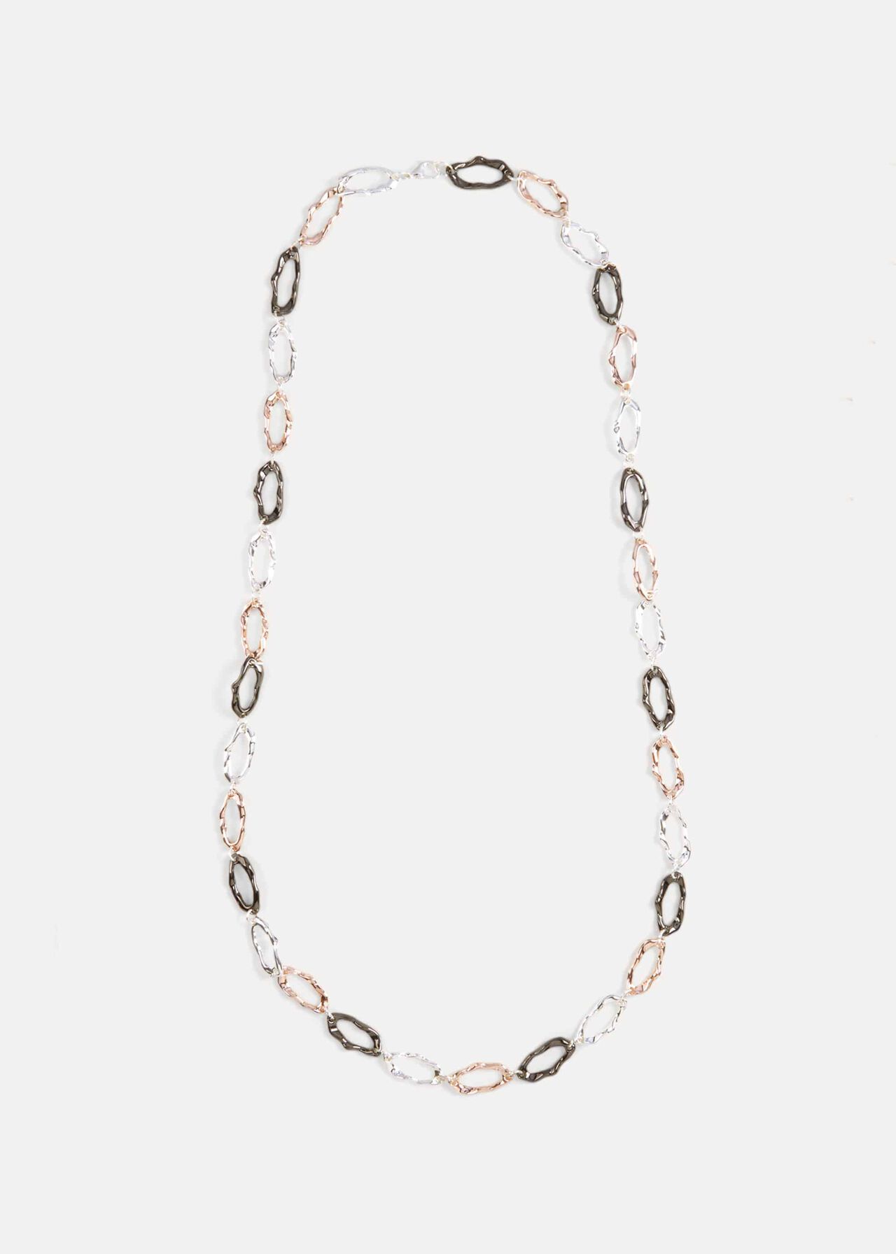 Aurora Hammered Ring Rope Necklace