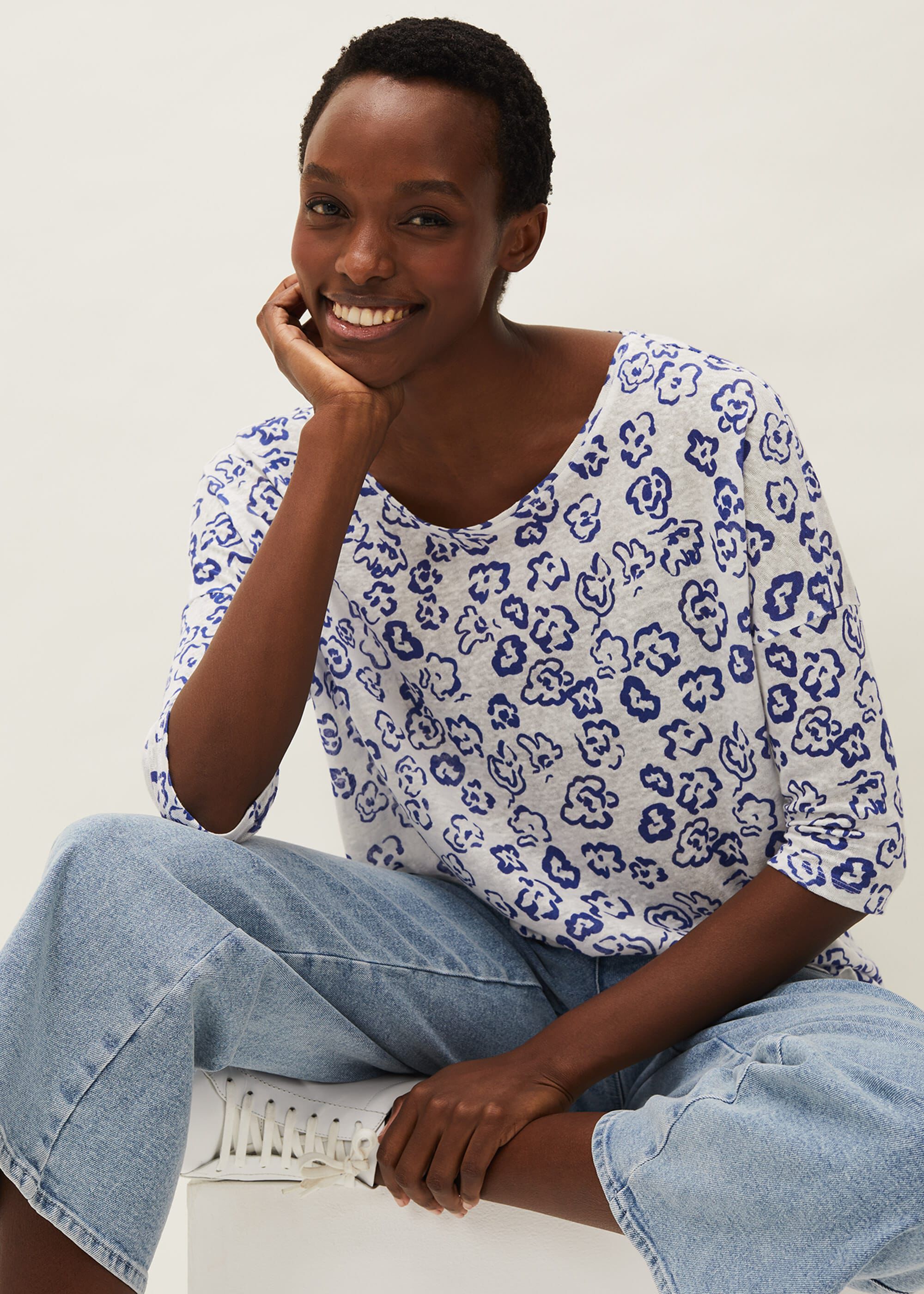 Catrina Linen Top | Phase Eight
