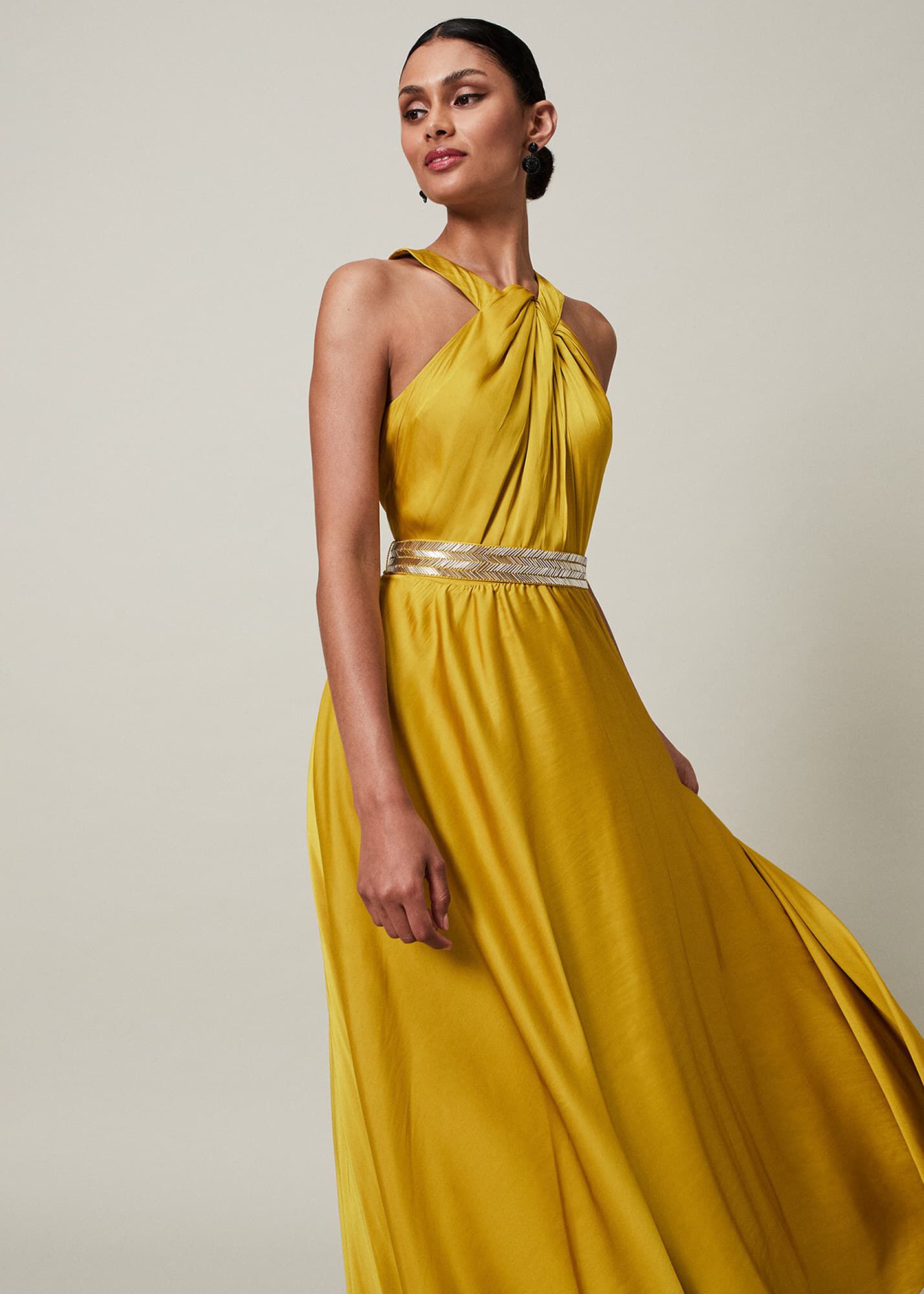 Vanessa Beaded Belt Maxi Dress